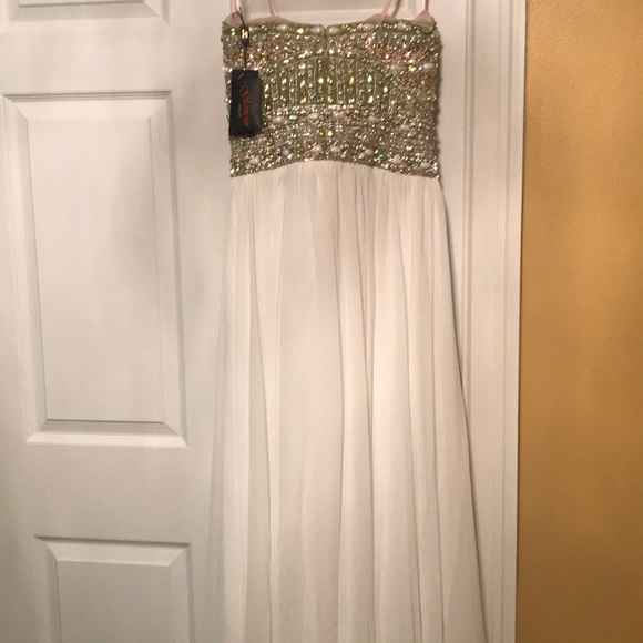 PAGEANT FORMAL DRESS strapless Sz8 Junior NWT - Picture 7 of 7